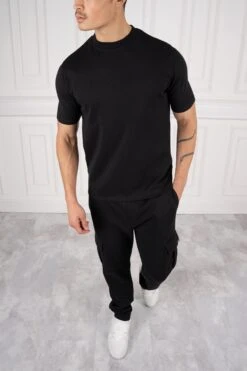 Day To Day T-Shirt And Cargo Jogger Set - Black(New Day To Day Straight Leg Full Tracksuit Pale Green) -Jk Attire 1. 302bb8f7 4715 472e a238 ab6997cee250