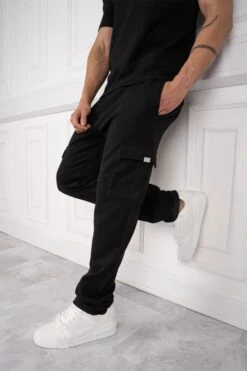 Day To Day T-Shirt And Cargo Jogger Set - Black(New Day To Day Straight Leg Full Tracksuit Pale Green) -Jk Attire 12