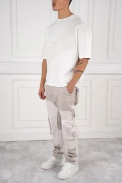 Scuba Knit Panel T-Shirt - White(New Summer Scuba T Shirt With Textured Panel White) -Jk Attire 13 fc16ac39 00f7 497d 8959 cb5cf4b8227c