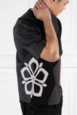 Scuba Knit Panel T-Shirt - Black(New Summer Scuba T Shirt With Textured Panel Black) -Jk Attire 16 badf77db 4af9 4c21 9c05 c39b23a6b5e3