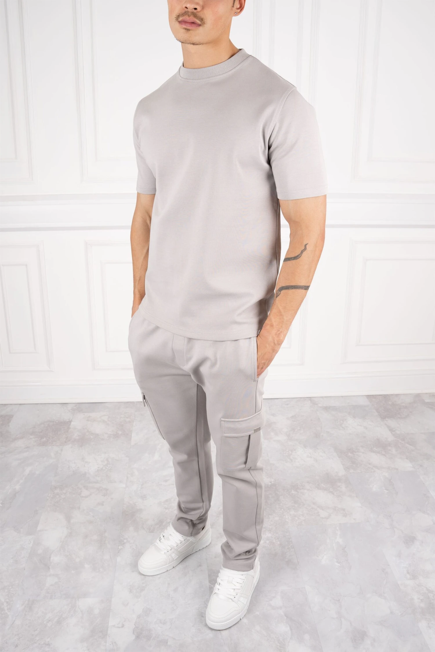 Day To Day T-Shirt And Cargo Jogger Set - Grey(New Day To Day T Shirt And Jogger Set Grey) 6 Day To Day T-Shirt And Cargo Jogger Set - Grey(New Day To Day T Shirt And Jogger Set Grey) - Image 6