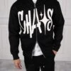 Chaos Puff Print Double Zip Hoodie - Black(New Aw23 Chaos Puff Print Double Zip Hoodie Black)