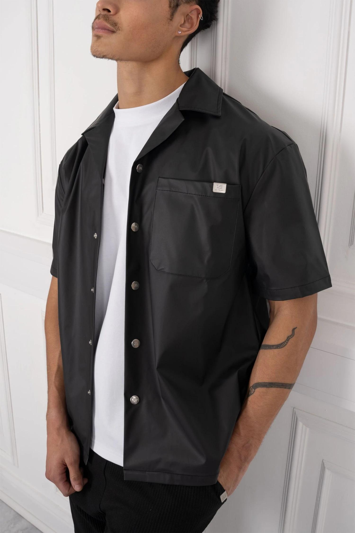 PU Boxy Over Shirt - Black(New Ss24 Pu Boxy Over Shirt Black) 2 PU Boxy Over Shirt - Black(New Ss24 Pu Boxy Over Shirt Black) - Image 2