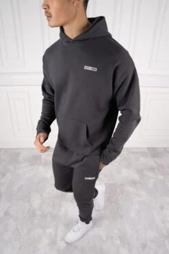 Day To Day Slim Fit Full Tracksuit - Charcoal Grey(Mens Day To Day Tracksuit Slim Fit Navy)