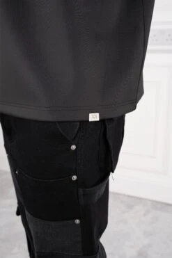 Scuba Knit Panel T-Shirt - Black(New Summer Scuba T Shirt With Textured Panel Black) -Jk Attire 28 97b65a01 81b9 48f8 a06d 262816f52f0c