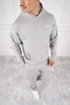 Day To Day Straight Leg Full Tracksuit - Grey Marl(Day To Day Straight Leg Full Tracksuit Grey Marl)