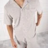 Textured Ribbed Shirt - Grey(New Ss24 Mst12 2349 Gy)