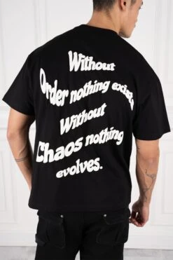 Evolve Puff Print Oversized T-Shirt - Black(New Summer Evolve Puff Print Oversized T Shirt Black) -Jk Attire 48