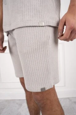 Textured Ribbed Shorts - Grey(New Ss24 Msh12 2350 Gy)