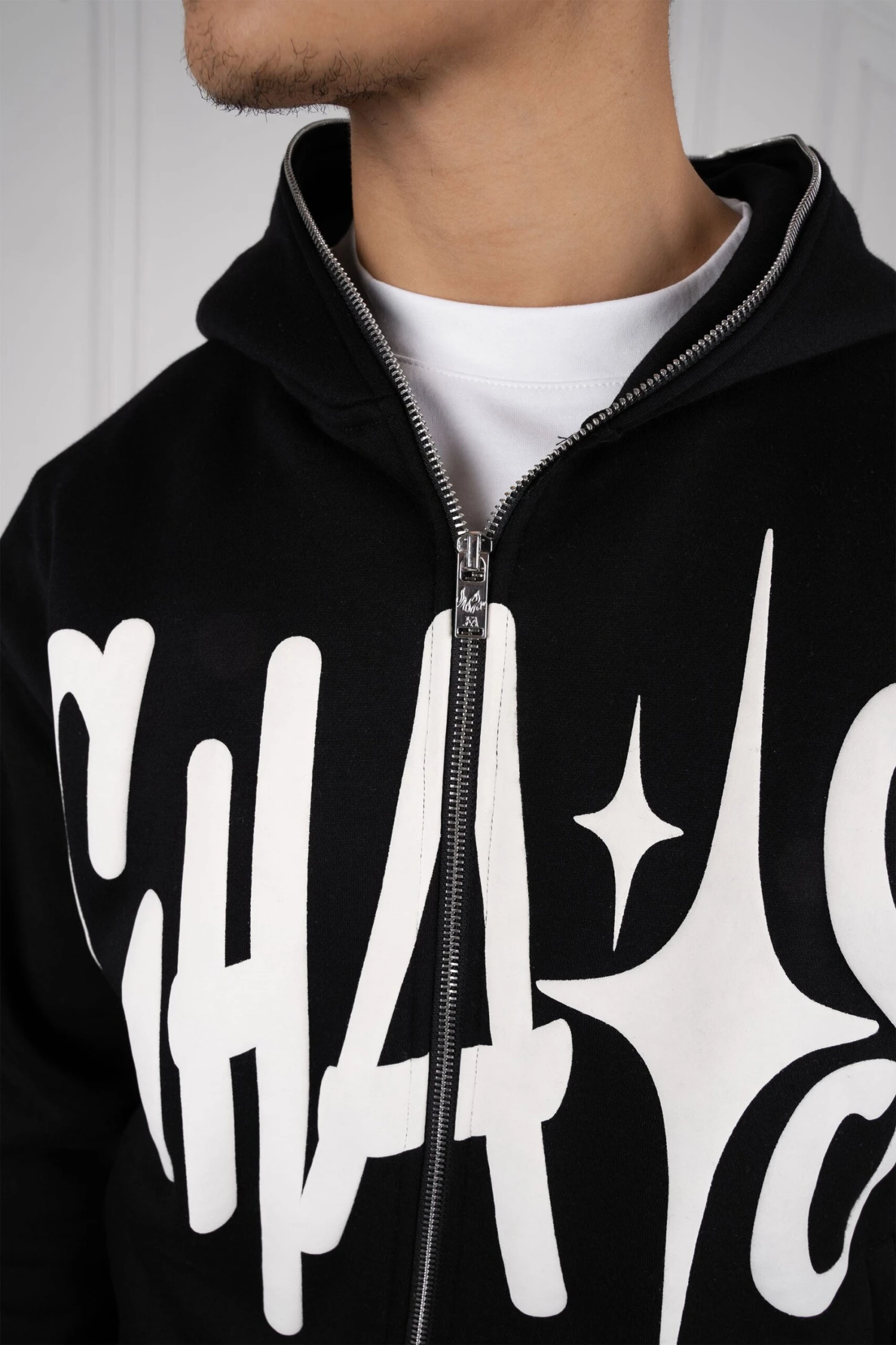 Chaos Puff Print Double Zip Hoodie - Black(New Aw23 Chaos Puff Print Double Zip Hoodie Black) 3 Chaos Puff Print Double Zip Hoodie - Black(New Aw23 Chaos Puff Print Double Zip Hoodie Black) - Image 3