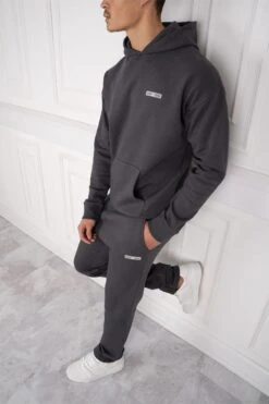 Day To Day Straight Leg Full Tracksuit - Charcoal(New Day To Day Straight Leg Full Tracksuit Charcoal)