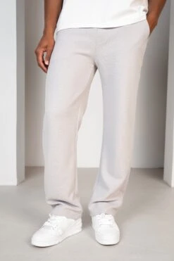 Waffle Straight Leg Joggers - Grey(Waffle Straight Leg Joggers Grey) -Jk Attire 8.WaffleStraightLegJoggersGrey 0007 DSC01847