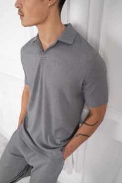 Pleated Polo Shirt - Charcoal(New Ss24 Pleated Polo Shirt Charcoal) 11 Pleated Polo Shirt - Charcoal(New Ss24 Pleated Polo Shirt Charcoal) -Jk Attire 8 d7b879fa 2fa4 4c61 8f65 d798e86637df