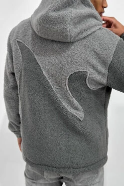 Flame Split Sherpa Pull Over - Grey/Charcoal(New Flame Split Sherpa Pull Over Grey Charcoal) -Jk Attire A 5aa7f6ab 6777 4570 b3df 3c14176c88c6