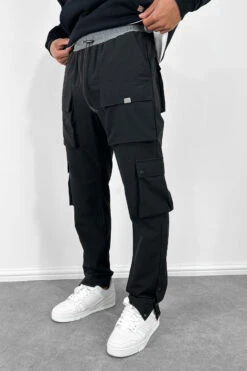 Contrast Band Snap Cargo Pant - Black(New Contrast Band Snap Cargo Pant Black) -Jk Attire A df8eaebe 2605 48b9 b807 2956fa99b503