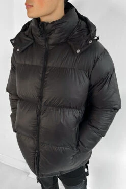 Landmark Puffer Jacket - Black/Charcoal(Mjk10 2098 Bk) -Jk Attire BLACK 5