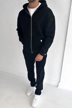 Essential Zip-Up Hoodie - Black(New Day To Day Zip Up Straight Leg Full Tracksuit Black) -Jk Attire BLACK6 13e9d632 fbe0 483e 9ca4 7cab5a67f309