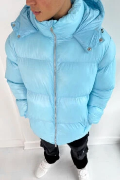 Landmark Puffer Jacket - Light Blue(Mjk10 2097 Lb) -Jk Attire BLUE 2