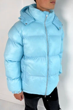 Landmark Puffer Jacket - Light Blue(Mjk10 2097 Lb) -Jk Attire BLUE 4