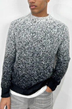 Gradient Fade Mohair Sweatshirt - Black(New Gradient Fade Mohair Sweatshirt Black) -Jk Attire B bddc438d b434 4eeb 99d2 fc1b866f1e5a