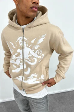 Cherub Double Zip Hoodie - Stone(Cherub Double Zip Hoodie Stone) -Jk Attire B bf14e920 5ab9 4a42 af73 9b42c4a0e09a