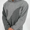 Flame Split Sherpa Pull Over - Grey/Charcoal(New Flame Split Sherpa Pull Over Grey Charcoal)