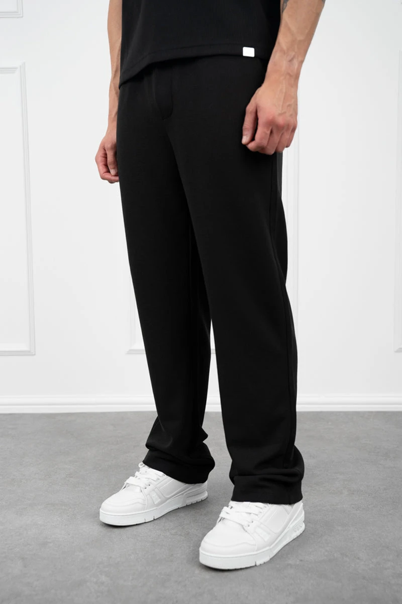 Waffle Straight Joggers - Black(Mpt14 2449 Bk) 5 Waffle Straight Joggers - Black(Mpt14 2449 Bk) - Image 5