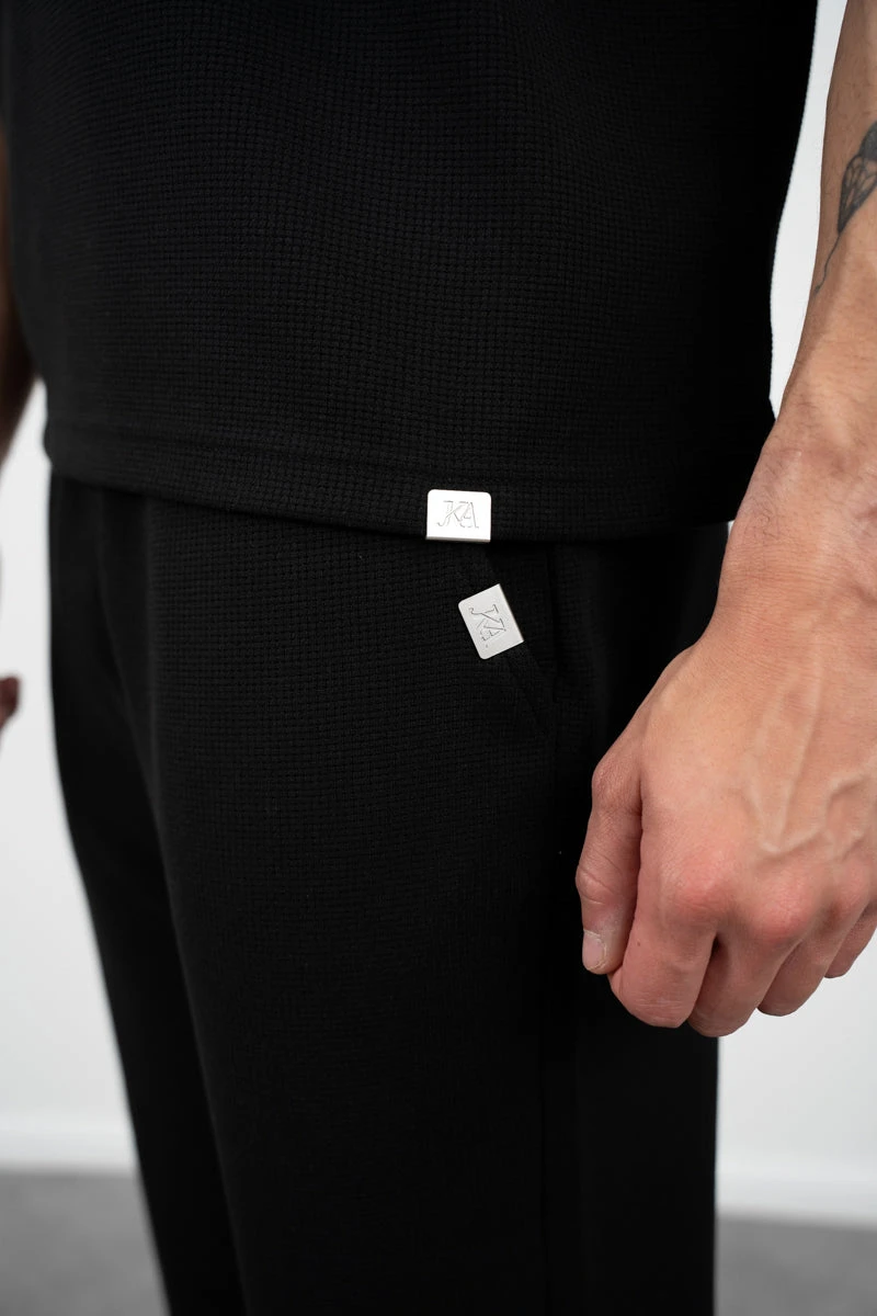 Waffle Straight Joggers - Black(Mpt14 2449 Bk) 6 Waffle Straight Joggers - Black(Mpt14 2449 Bk) - Image 6