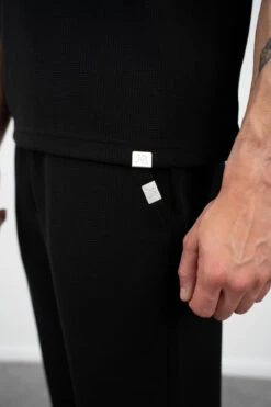 Waffle Boxy Open Neck Polo - Black(Mte14 2448 Nv Copy) -Jk Attire Black 13 bae8c49e 8dbb 489b 879f 9f887780dc90