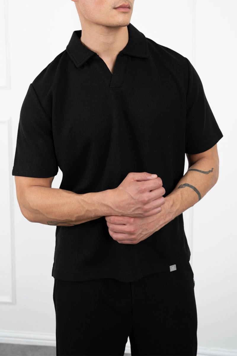 Waffle Straight Joggers - Black(Mpt14 2449 Bk) 3 Waffle Straight Joggers - Black(Mpt14 2449 Bk) - Image 3