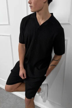 Pleated Revere Shirt - Black(Mst14 2425 Bk) -Jk Attire Black 3 2100b24e de92 4538 a8f5 e7739f1e6e32