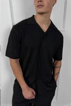 Pleated Revere Shirt - Black(Mst14 2425 Bk) -Jk Attire Black 7 eb32bd5c 8b55 48e6 92ab 6d9ec7aa681d