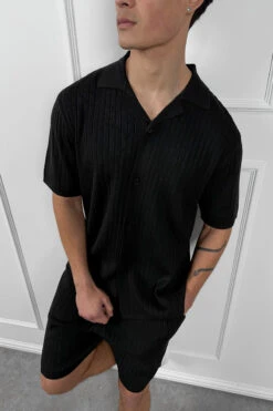 Pleated Revere Shirt - Black(Mst14 2425 Bk) -Jk Attire Black 8 cb2cfe23 6c14 48d5 b7e6 e89f333912bd