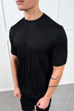 Wave Slim Fit T-Shirt - Black(Mte14 2528 Bk)
