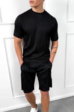 Wave Slim Fit T-Shirt - Black(Mte14 2528 Bk) -Jk Attire Black8 28457a43 8aa3 4a0c bc9e 0dce6d275de7