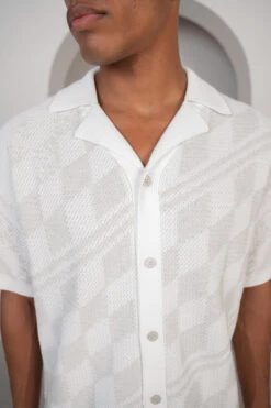 Boxy Checked Knitted Shirt - Grey/White(Boxy Checked Knitted Shirt Grey) 17 Boxy Checked Knitted Shirt - Grey/White(Boxy Checked Knitted Shirt Grey) -Jk Attire BoxyCheckedKnittedSetWhiteGrey 23 df11cbd4 2133 48f4 baee 583693c728eb