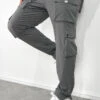 Contrast Band Snap Cargo Pant - Charcoal(New Contrast Band Snap Cargo Pant Charcoal)