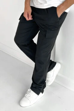 Nylon Split Hem Cargo - Black(New Nylon Split Hem Cargo Black)