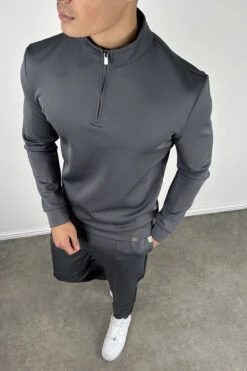 Scuba Quarter Zip Jumper - Charcoal(New Scuba Quarter Zip Jumper Charcoal) -Jk Attire CHARCOAL1 57862087 0a35 451b ba7d c77cbc65b824