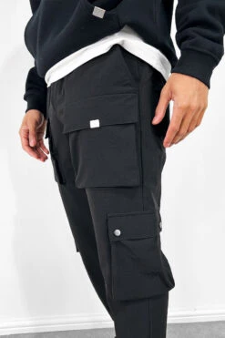 Contrast Band Snap Cargo Pant - Black(New Contrast Band Snap Cargo Pant Black) -Jk Attire C 49ab7036 f184 486c adac 912a7e056940