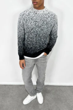 Gradient Fade Mohair Sweatshirt - Black(New Gradient Fade Mohair Sweatshirt Black) -Jk Attire C 6ae08844 ca6b 439c 867f dadbb9137d63