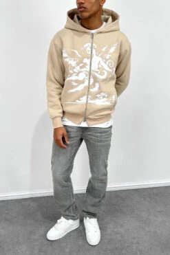 Cherub Double Zip Hoodie - Stone(Cherub Double Zip Hoodie Stone) -Jk Attire C e94a9b28 d851 4180 bfc9 ed31ed8df8ee