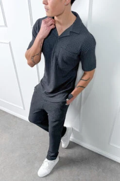 Structured Trousers - Charcoal(Msh14 2430 St) -Jk Attire Charcoal 19