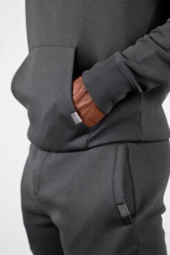 Slim Fit Hoodie - Charcoal(Slim Fit Hoodie Charcoal) -Jk Attire DSC00004