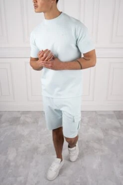 Day To Day Slim Fit Twin Set - Pastel Blue(Slim Fit Twin Set Pastel Blue) -Jk Attire DSC00021