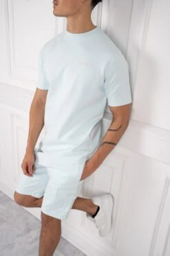 Day To Day Slim Fit Twin Set - Pastel Blue(Slim Fit Twin Set Pastel Blue)