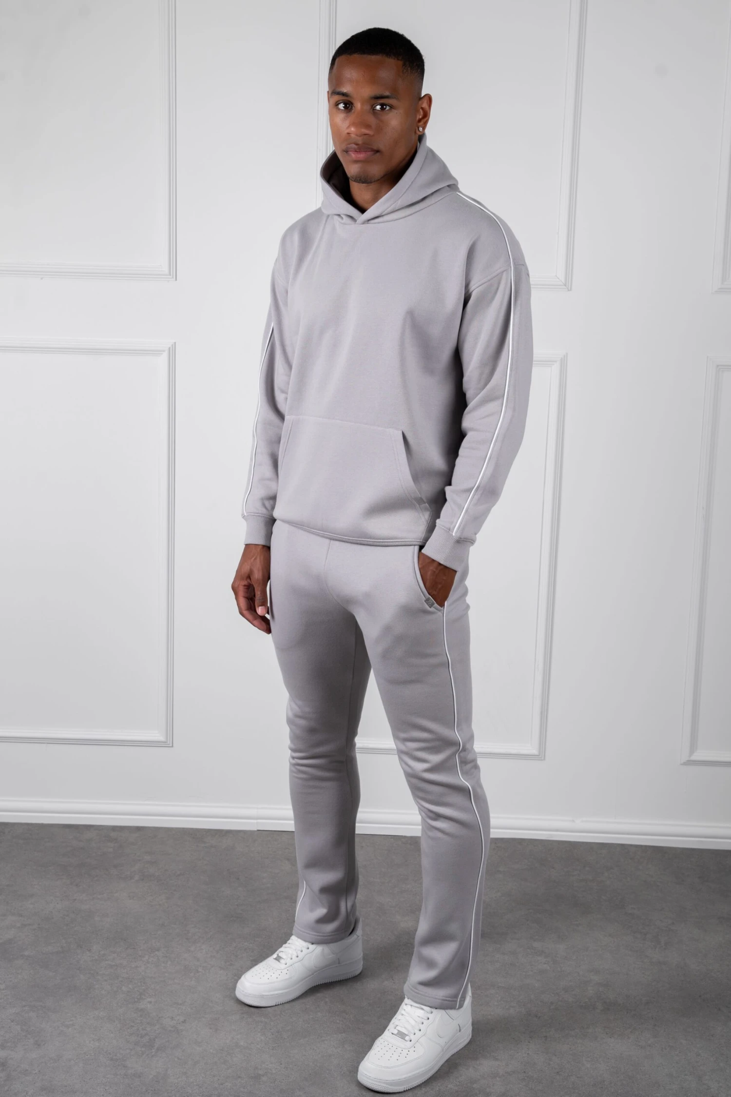 Piping Detail Straight Leg Jogger - Grey(Piping Detail Straight Leg Jogger Grey) 2 Piping Detail Straight Leg Jogger - Grey(Piping Detail Straight Leg Jogger Grey) - Image 2