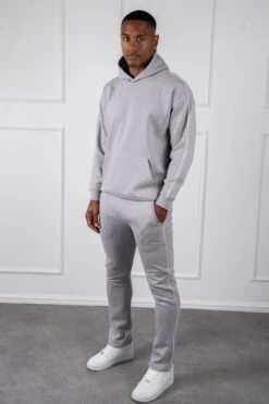 Piping Detail Hoodie - Grey(Piping Detail Relaxed Fit Hoodie Grey) -Jk Attire DSC00333 4aeb1983 67c7 42b5 a5b2 903c99e80f90