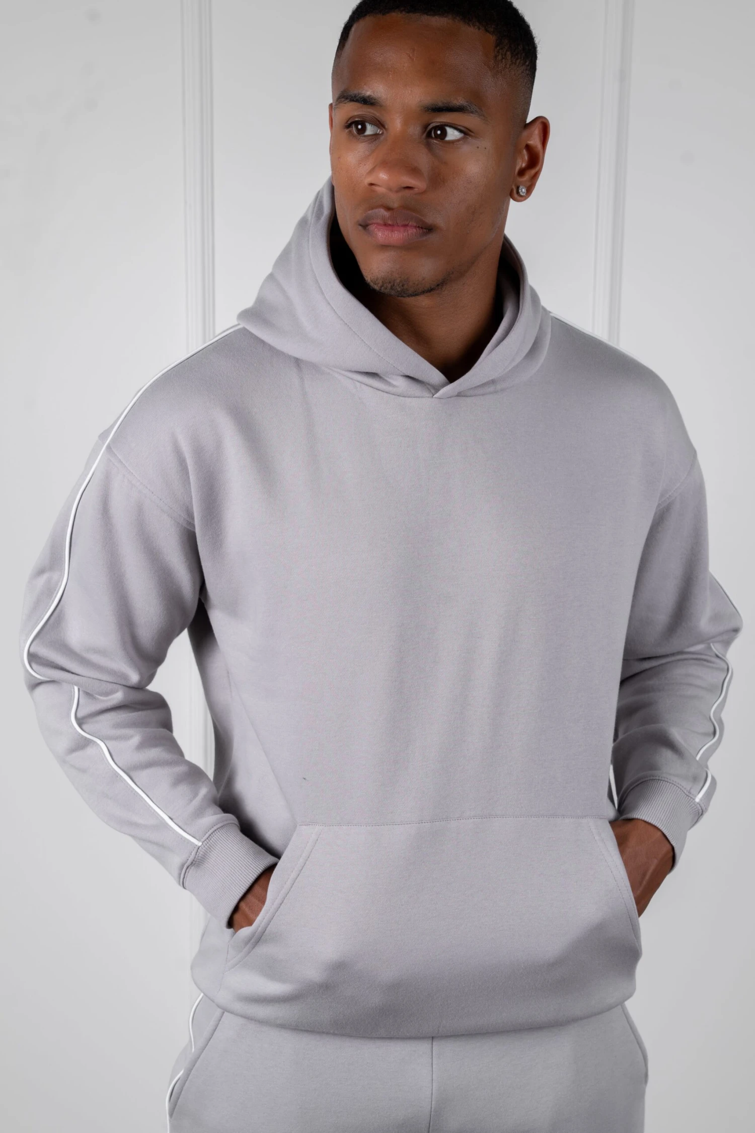 Piping Detail Straight Leg Jogger - Grey(Piping Detail Straight Leg Jogger Grey) 3 Piping Detail Straight Leg Jogger - Grey(Piping Detail Straight Leg Jogger Grey) - Image 3