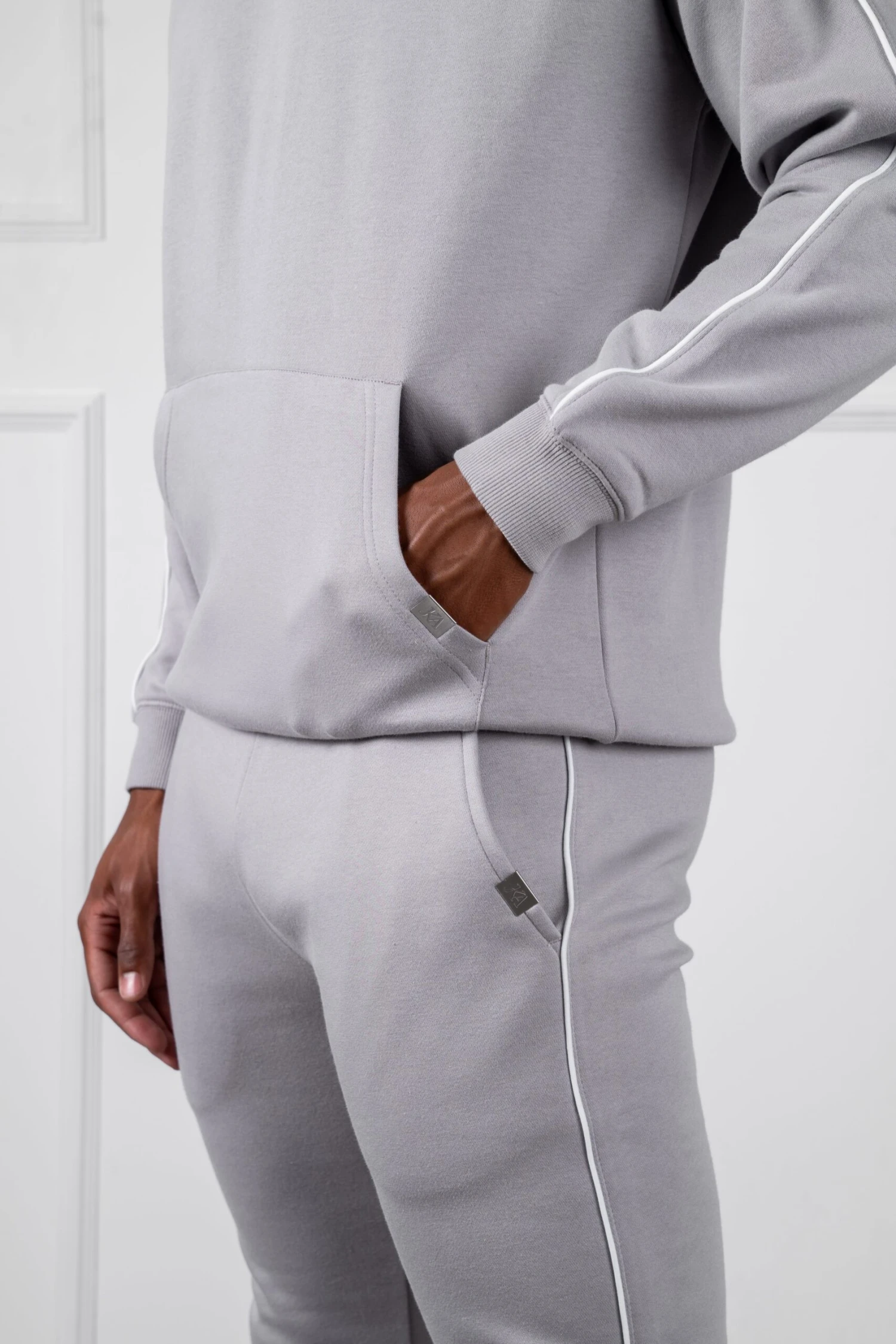 Piping Detail Straight Leg Jogger - Grey(Piping Detail Straight Leg Jogger Grey) 5 Piping Detail Straight Leg Jogger - Grey(Piping Detail Straight Leg Jogger Grey) - Image 5